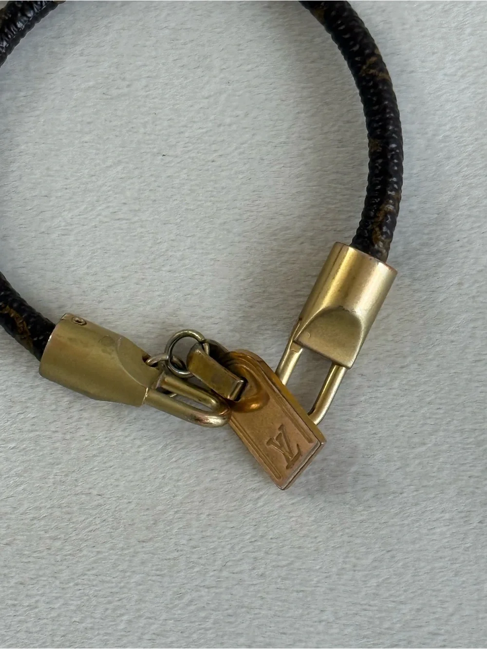 Louis Vuitton Monogram Bracelet Canvas and Metal Brown and Gold